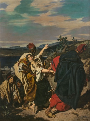 The abduction of a Jewish woman, c.1859 - Alfred Dehodencq