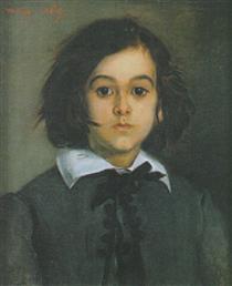 Portrait of his son - Alfred Dehodencq