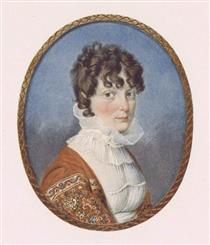 Portrait of a Lady with Shawl - Friedrich Johann Gottlieb Lieder