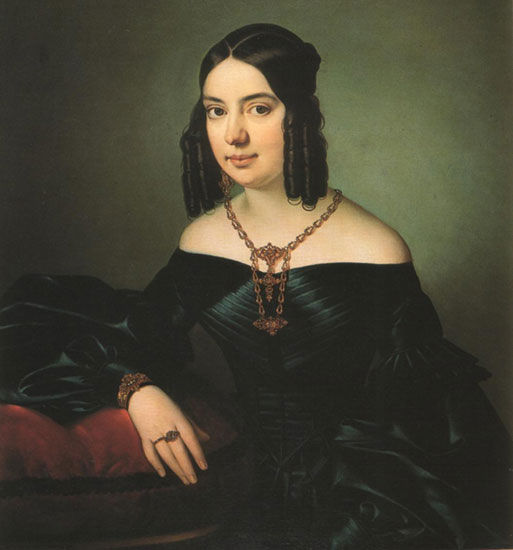 Portrait of Anna Bozzini Birti, c.1840 - Giuseppe Tominz
