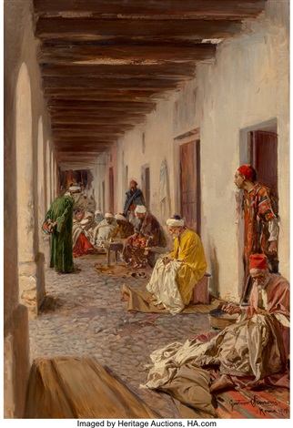 A street in Biskra, Algeria, 1908 - Gustavo Simoni