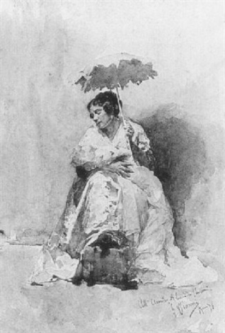 An adoring mother, 1876 - Gustavo Simoni