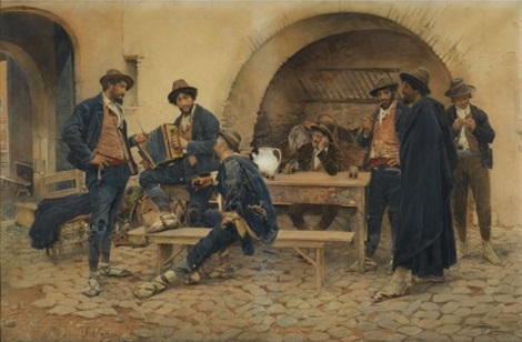 At the tavern, 1901 - Gustavo Simoni