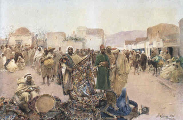 The carpet seller, 1896 - Gustavo Simoni