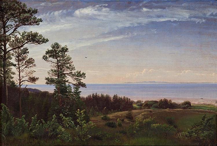 View from the North Coast of Zealand across the Kattegat with Kullen in the Background, c.1832 - P.C. Skovgaard