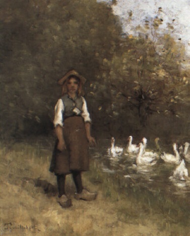 The goose girl - Paul Désiré Trouillebert