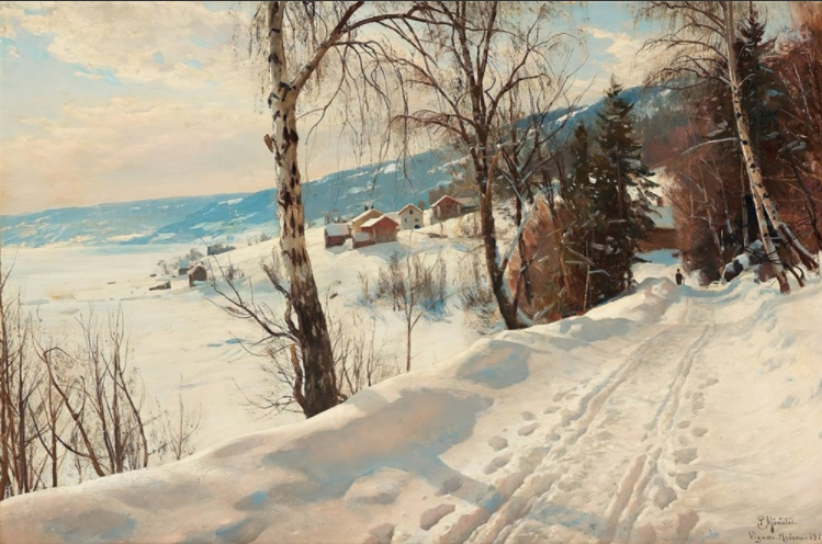 Winterscene from Vignaes - Peder Mørk Mønsted