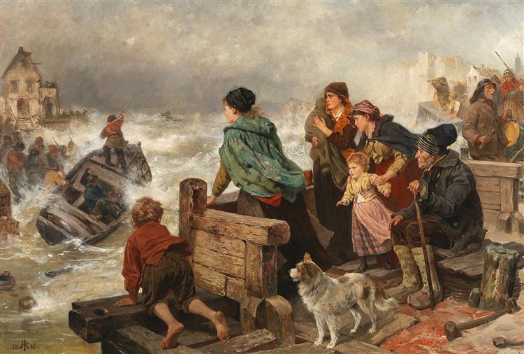 Storm by the coast, 1886 - Rudolf Jordan