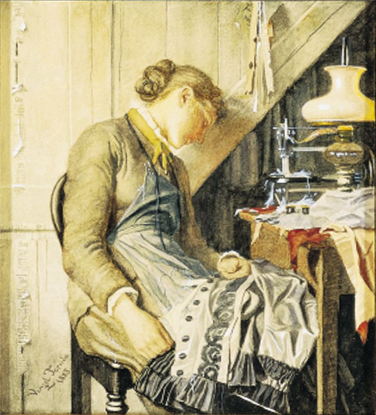 A Seamstress, 1883 - Wenzel Tornøe