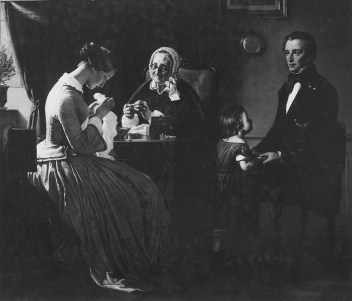 The suitor's visit, 1857 - Wilhelm Marstrand