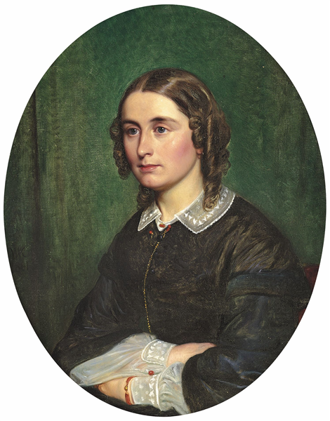 Portrait of Fanny Maria Ophelia Schiern, née Beutner, 1861 - Wilhelm Marstrand