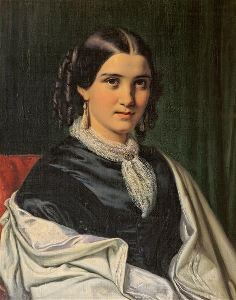 Portrait of Mrs. Vilhelmine Heise, nee Hage, 1856 - Wilhelm Marstrand