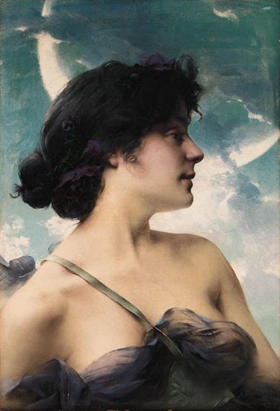 A Beauty in Violet, 1909 - Поль Франсуа Квинсак