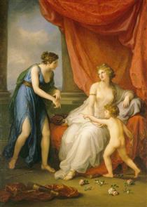 Euphrosyne Complaining to Venus of the Wound Caused by Cupid’s Dart - Angelica Kauffman