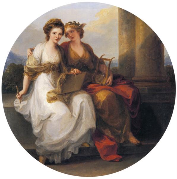 The Artist in the Character of Design Listening to the Inspiration of Poetry - Angelica Kauffmann