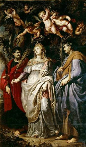 St. Domitilla with St. Nereus and St. Achilleus, 1608 - Pierre Paul Rubens