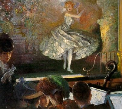 Dancer in White Before the Footlights, 1910 - Everett Shinn