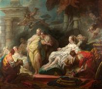 Psyche showing her sisters her gifts from Cupid - Jean-Honoré Fragonard