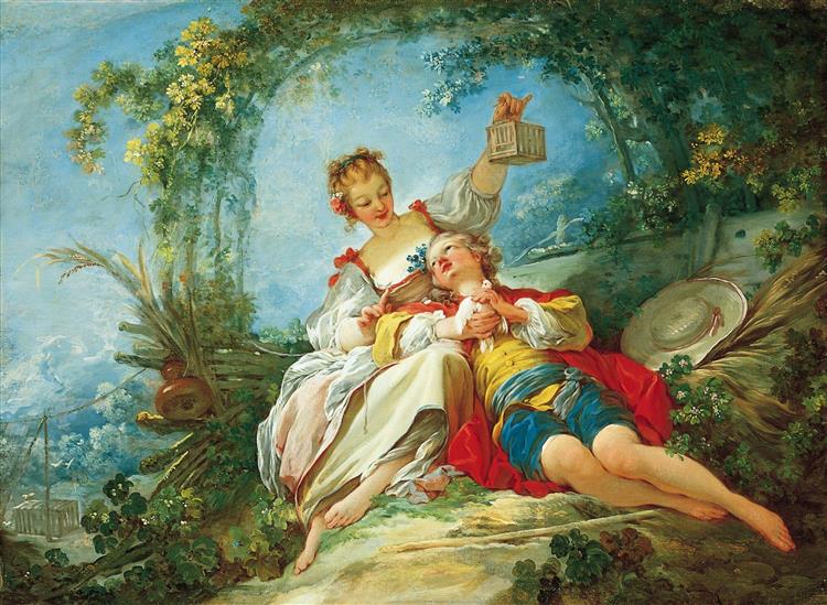 The Happy Lovers, 1760 - 1765 - Jean-Honore Fragonard