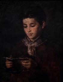 Portrait of Lazzaro known as Rino, the artist's son - Noè Bordignon
