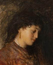 Head of a young girl - Noè Bordignon