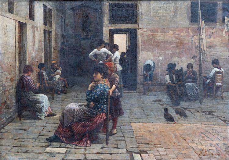 Courtyard of Venice, 1883 - Noè Bordignon