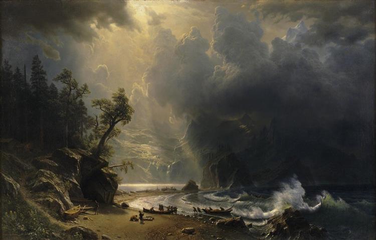 Puget Sound on the Pacific Coast, 1870 - Альберт Бирштадт