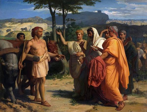 Cincinnatus Receiving The Ambassadors From Rome, 1843 - Alexandre Cabanel