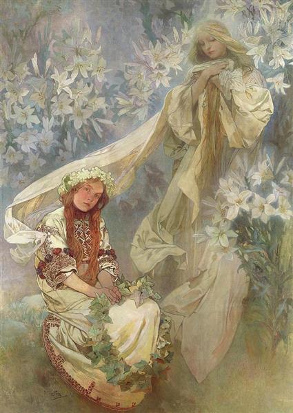 Madonna of the Lilies, 1905 - Alphonse Mucha