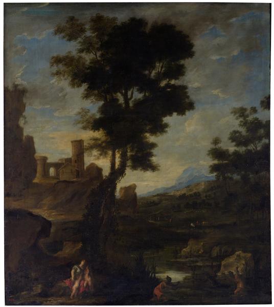Landscape with Leto and the Peasants Transformed into Frogs - Benito Manuel Agüero