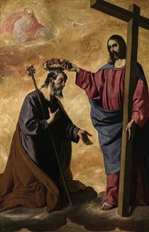 Christ crowning Saint Joseph - Francisco de Zurbaran