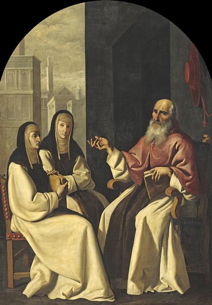 Saint Jerome with Saint Paula and Saint Eustochium - Francisco de Zurbaran