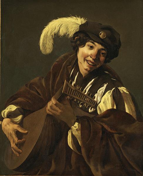 A Boy Playing the Lute. Hearing - Hendrick ter Brugghen