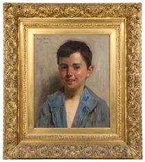 Portrait of a young Parisian boy - Henry Mosler