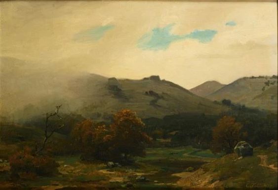 Landscape with gathering clouds - Karl Lessing