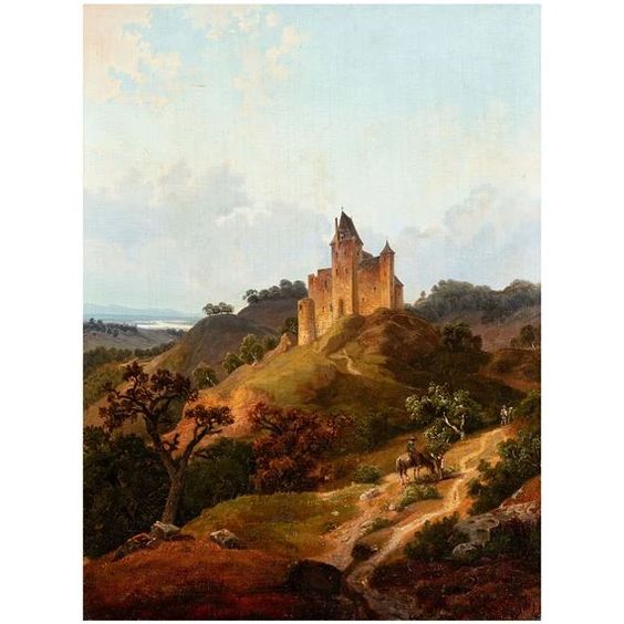 Rest in front of the castle - Carl Friedrich Lessing