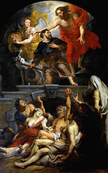 Christ appointing Saint Roch as patron saint of plague victims - Peter Paul Rubens