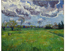 Landscape under a Stormy Sky - Вінсент Ван Гог