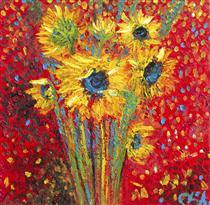 Red Sunflowers - Chiara Magni