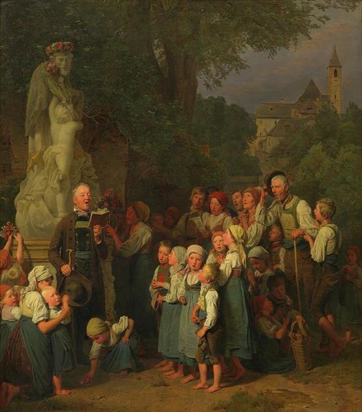 The worship of St. John - Ferdinand Georg Waldmüller