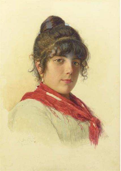 A Venetian beauty, 1891 - Luigi Da Rios