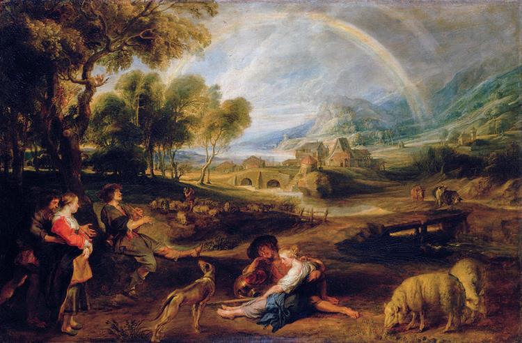 Landscape with a Rainbow, 1632 - 1635 - Питер Пауль Рубенс