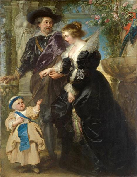 Rubens His Wife Helena Fourment and Their Son Frans - Pierre Paul Rubens