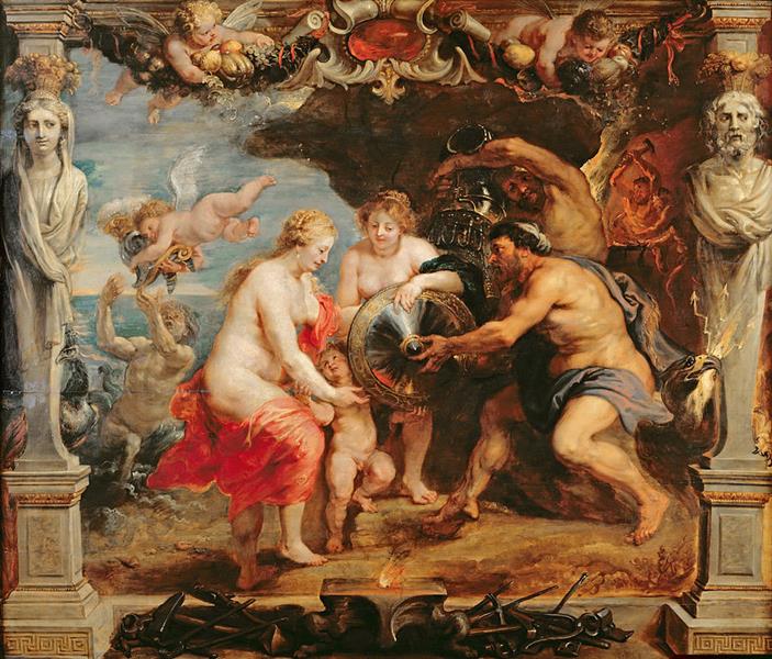 Thetis Receiving the Arms of Achilles from Vulcanus - Pierre Paul Rubens