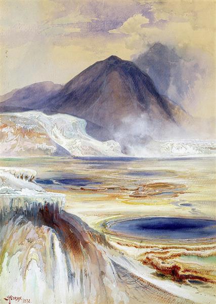 Mammoth Hot Springs Yellowstone - Томас Моран