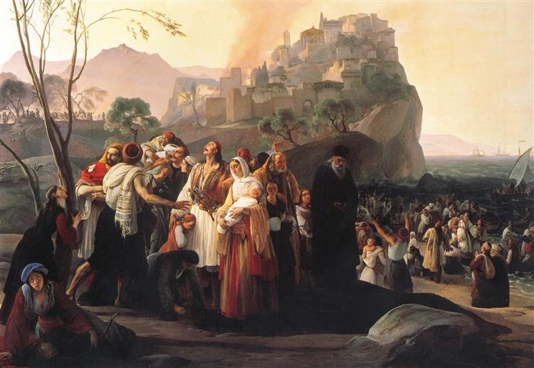 The Refugees of Parga, 1831 - Франческо Хайес