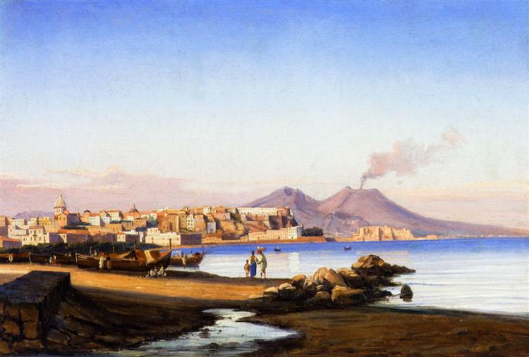 The gulf of Naples, 1857 - Габриеле Змарджасси