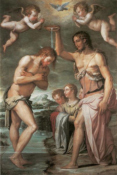 The Baptism of Christ - Джорджо Вазари