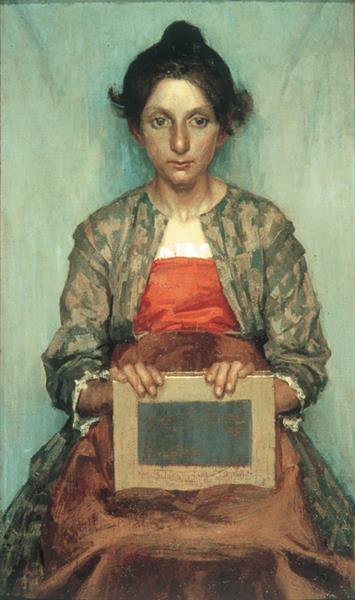 Portrait of a Young Woman (Incipient Maternity), c.1891 - Джузеппе Пеллиза да Вольпедо