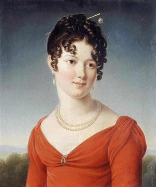 Bust Portrait of Alexandrine Anne De La Pallu Marquise - François Gérard